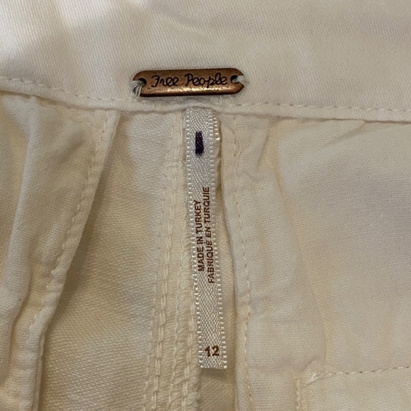 New! Free People Addy Wide leg easy fit chino Pant White nwot 33550 - Picture 13 of 16